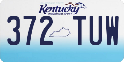 KY license plate 372TUW