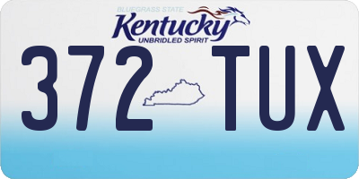 KY license plate 372TUX