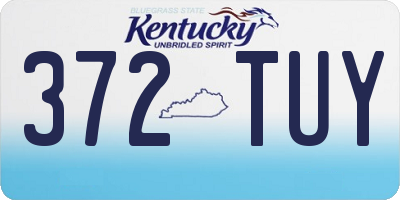 KY license plate 372TUY
