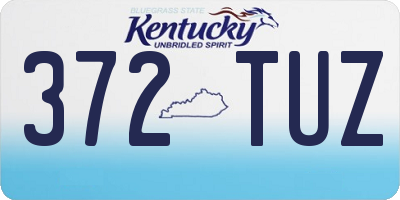 KY license plate 372TUZ