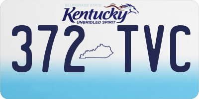 KY license plate 372TVC