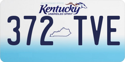 KY license plate 372TVE