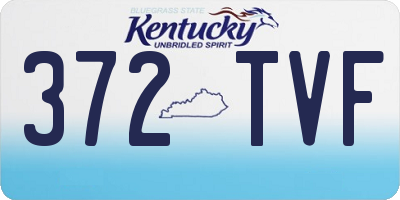KY license plate 372TVF