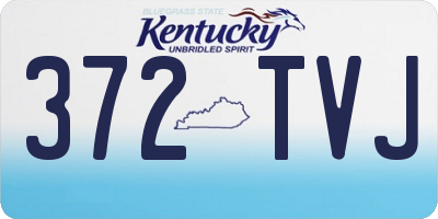 KY license plate 372TVJ