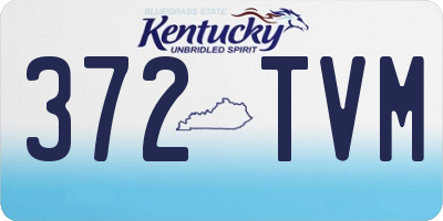 KY license plate 372TVM