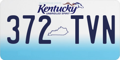 KY license plate 372TVN