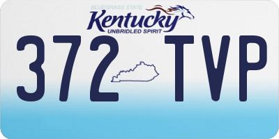 KY license plate 372TVP