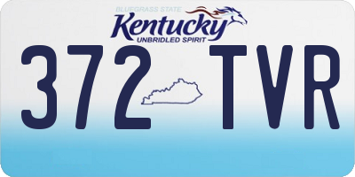 KY license plate 372TVR