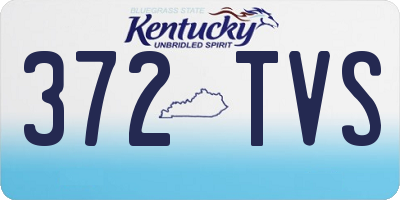 KY license plate 372TVS