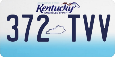 KY license plate 372TVV