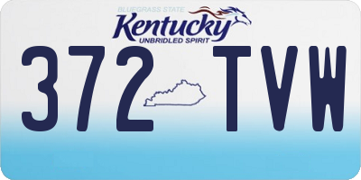 KY license plate 372TVW