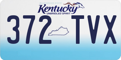 KY license plate 372TVX