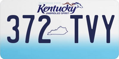 KY license plate 372TVY