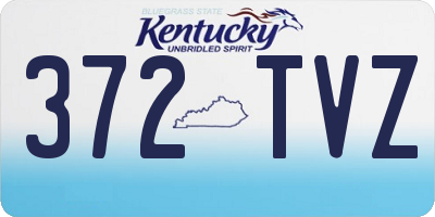 KY license plate 372TVZ