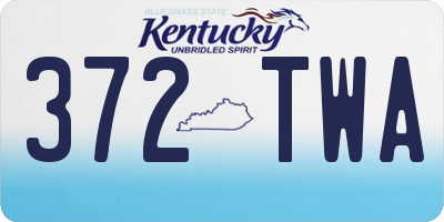 KY license plate 372TWA