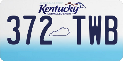 KY license plate 372TWB