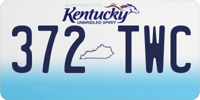 KY license plate 372TWC
