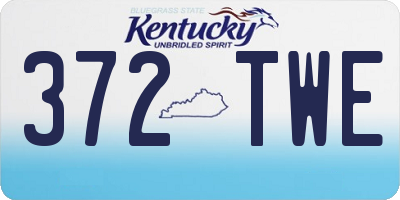 KY license plate 372TWE