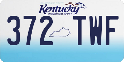 KY license plate 372TWF