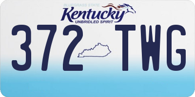 KY license plate 372TWG