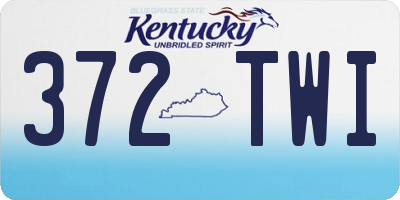 KY license plate 372TWI