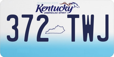 KY license plate 372TWJ