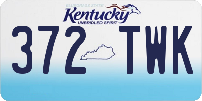 KY license plate 372TWK