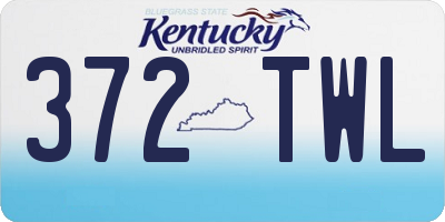 KY license plate 372TWL