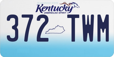 KY license plate 372TWM