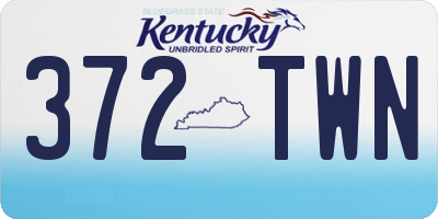 KY license plate 372TWN