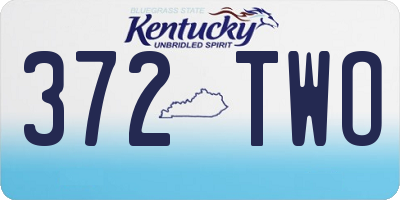 KY license plate 372TWO