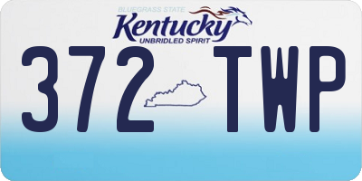 KY license plate 372TWP