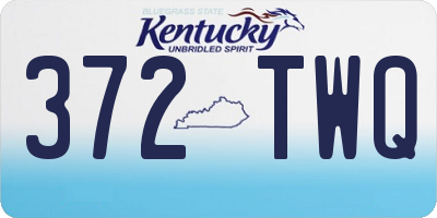 KY license plate 372TWQ