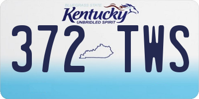 KY license plate 372TWS