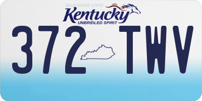 KY license plate 372TWV