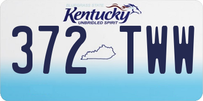 KY license plate 372TWW