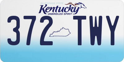 KY license plate 372TWY