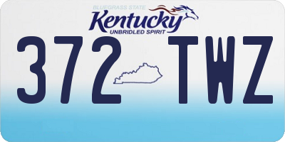 KY license plate 372TWZ