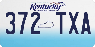 KY license plate 372TXA