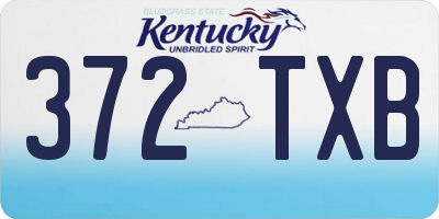 KY license plate 372TXB
