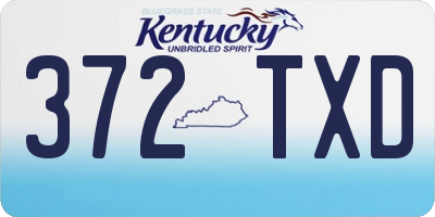KY license plate 372TXD
