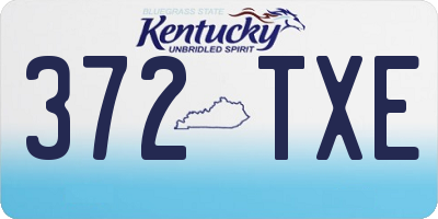 KY license plate 372TXE