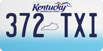 KY license plate 372TXI
