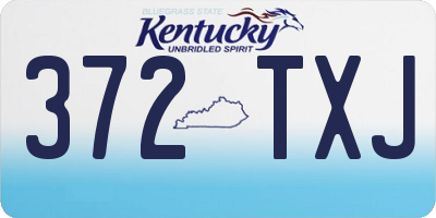 KY license plate 372TXJ