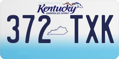 KY license plate 372TXK