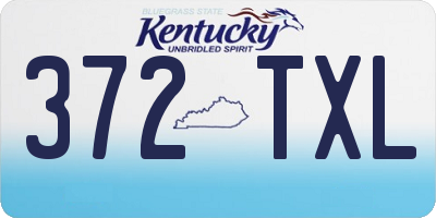 KY license plate 372TXL