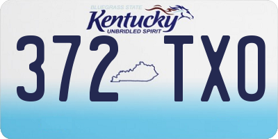 KY license plate 372TXO