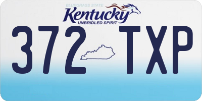 KY license plate 372TXP