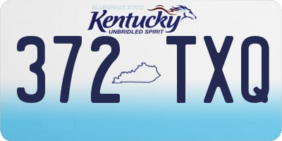 KY license plate 372TXQ