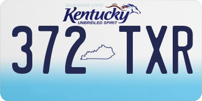 KY license plate 372TXR